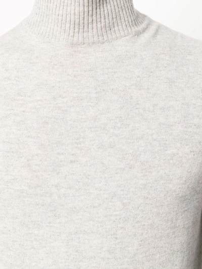 Shop N•peal Turtleneck Cashmere Jumper In Grey