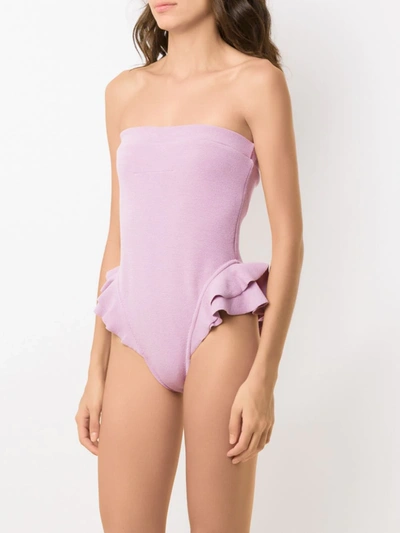 Clube Bossa Lavender Ruffle Trim Swimsuit In Pink