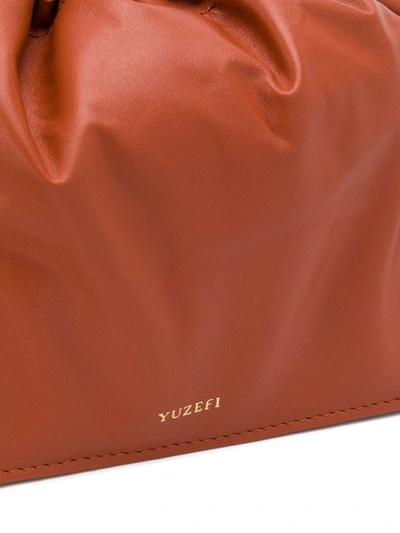 Yuzefi Bom Leather Shoulder Bag In Brown