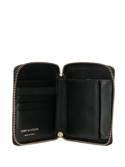 Shop Comme Des Garçons Homme Deux Textured Zip-around Wallet In Black