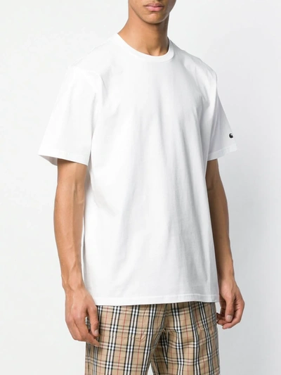 Shop Carhartt Base Logo Sleeve T-shirt In White