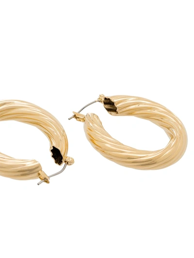 Shop Laura Lombardi Giulia Small Hoop Earrings In Gold