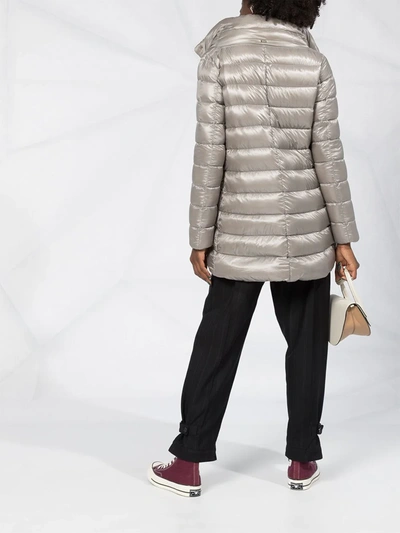 Herno Amelia Ultralight Padded Coat In Gray In Grey