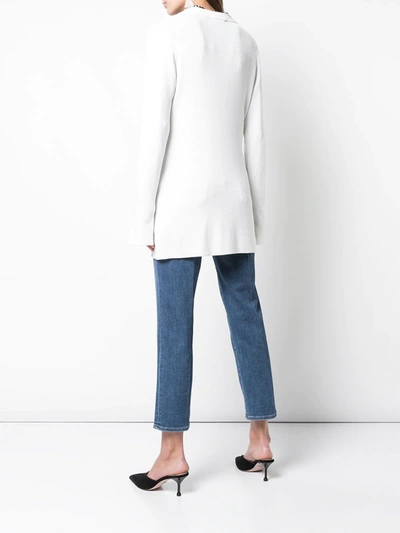 Shop L Agence Knitted Cardigan In White