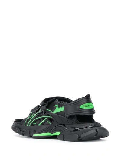 Shop Balenciaga Track Touch-strap Sandals In Black