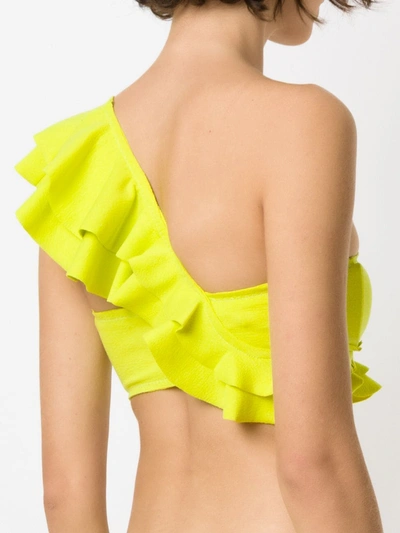 Shop Clube Bossa Malgosia Bikini Top In Yellow