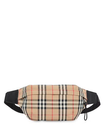 Shop Burberry Vintage Check Belt Bag In Neutrals