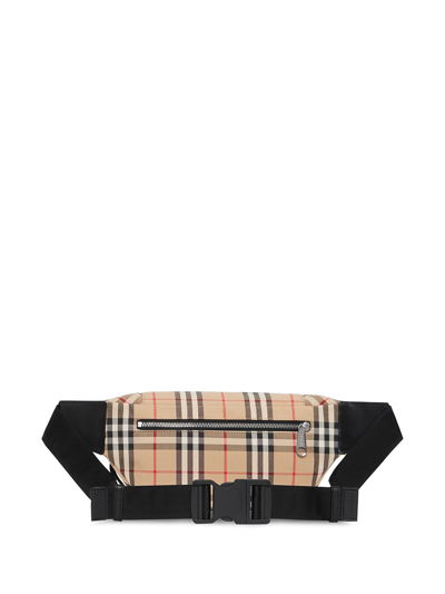 Shop Burberry Vintage Check Belt Bag In Neutrals