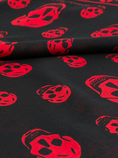 Alexander Mcqueen Women's Box Skull-print Silk Scarf In Black