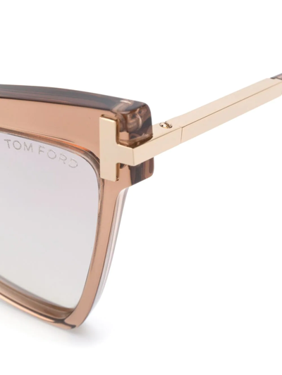 Shop Tom Ford Tallulah Sunglasses In Neutrals