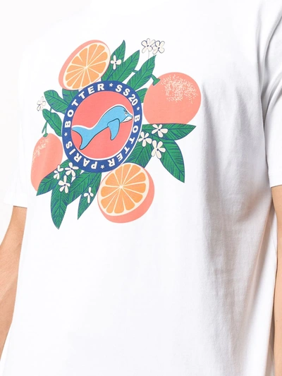 Shop Botter Orange Print T-shirt In White