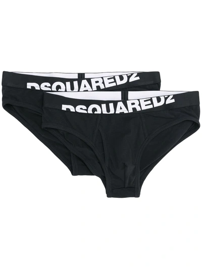 Shop Dsquared2 Pack Of Two Briefs In Black