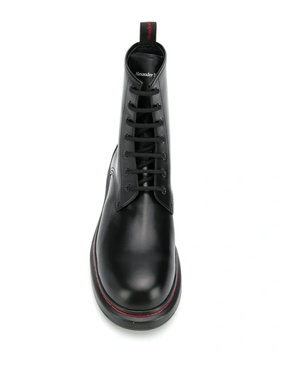 Shop Alexander Mcqueen Oversized Ankle Boots In Black