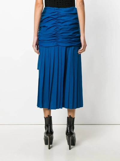 Pre-owned Versace 1970s Draped Midi Skirt In Blue