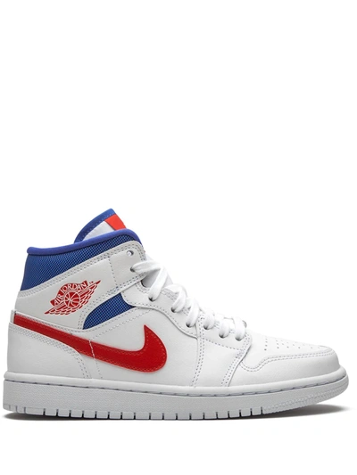 Shop Jordan Air  1 Mid "usa" Sneakers In White