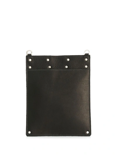 Shop Rick Owens Neck Strap Passport Holder In Black