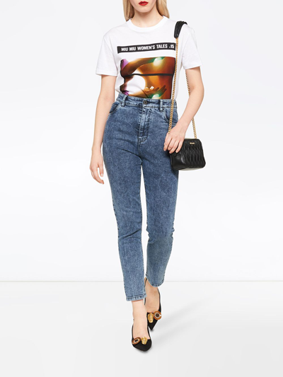 Shop Miu Miu Brooke High-waisted Jeans In Blue