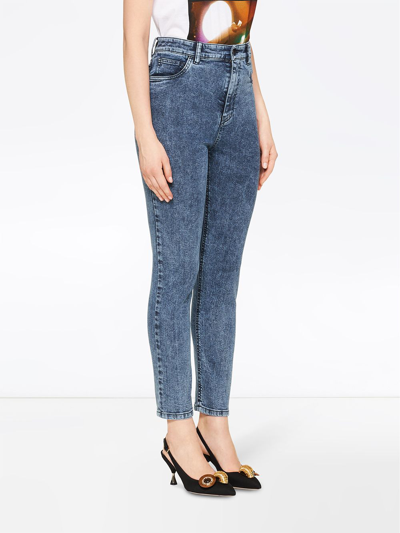 Shop Miu Miu Brooke High-waisted Jeans In Blue