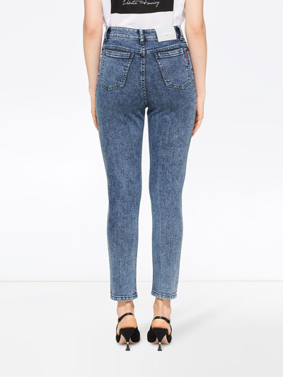 Shop Miu Miu Brooke High-waisted Jeans In Blue