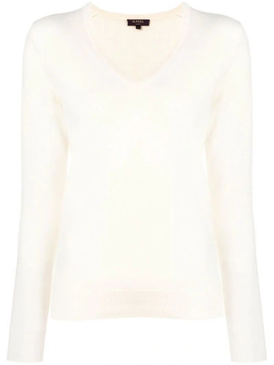 N•peal V-neck Jumper In White