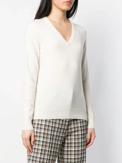 N•peal V-neck Jumper In White