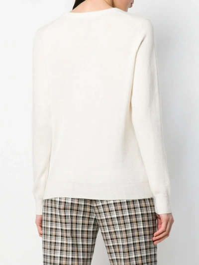 N•peal V-neck Jumper In White