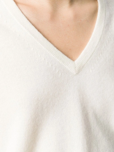N•peal V-neck Jumper In White