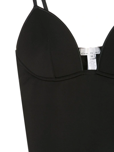 Shop Fleur Du Mal Cupped Non-wire Bodysuit In Black