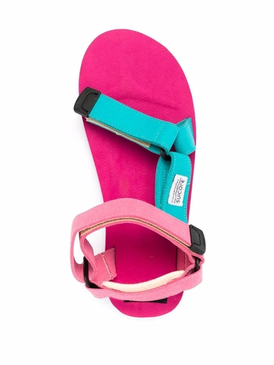 Shop Suicoke Depa-ecs Touch-strap Sandals In Pink