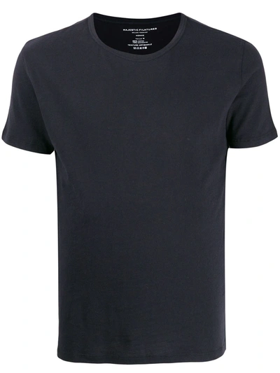 Shop Majestic Lightweight Slim-fit T-shirt In Black