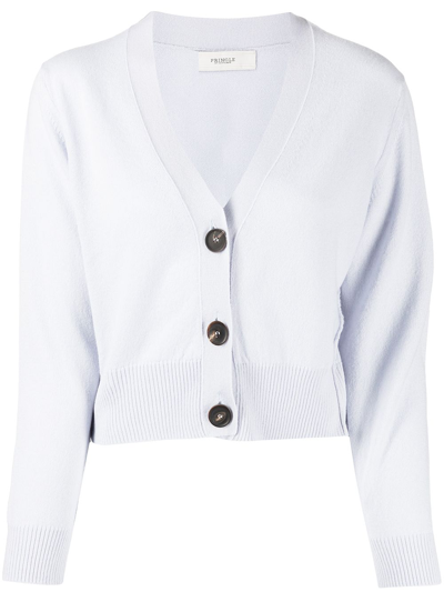 Shop Pringle Of Scotland Cropped Button-up Cardigan In Blau