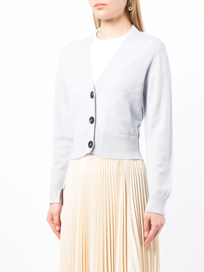 Pringle Of Scotland Cropped Button-up Cardigan In Blau