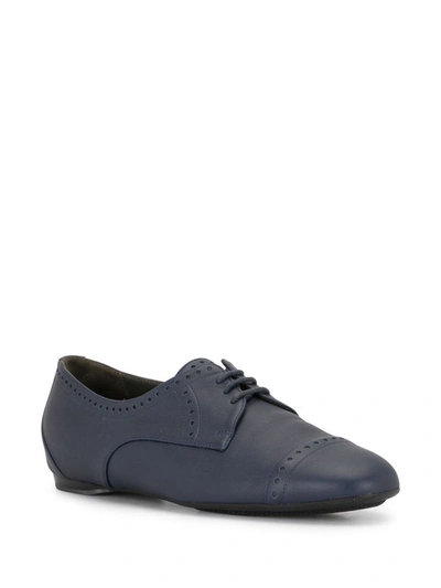 Pre-owned Hermes  Oxford Shoes In Blue