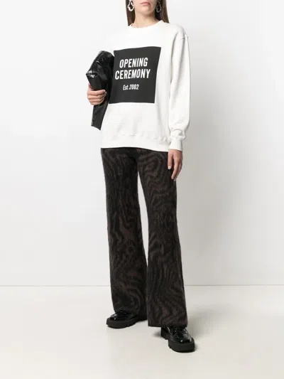 Opening Ceremony Sweatshirt With Logo In White