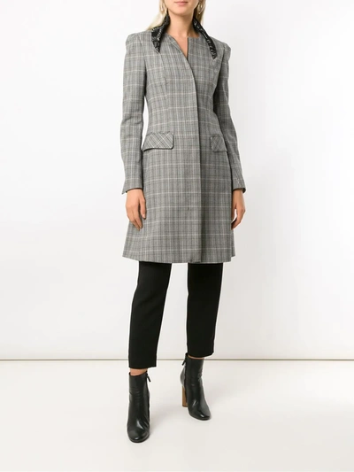 Shop Martha Medeiros Basque Renascença Trench Coat In Grey