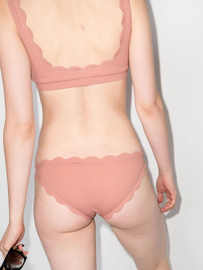 Marysia Clean Antibes Bikini Scalloped Bottoms In Pink