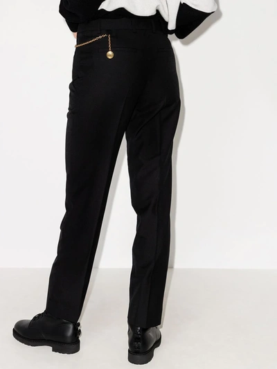 Shop Givenchy Chain-detail Cigarette Trousers In Black