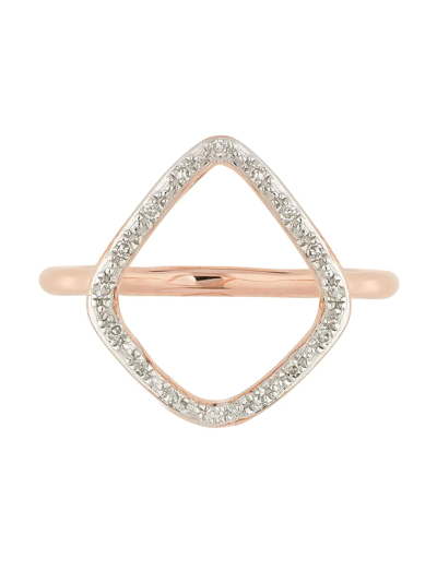 Shop Monica Vinader Riva Diamond Hoop Ring In Pink