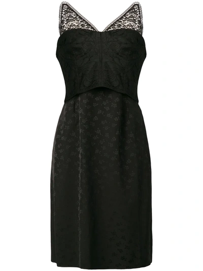 Shop Stella Mccartney Lace Details Dress In 1000 Black