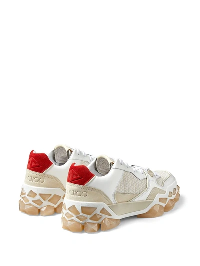 Shop Jimmy Choo Diamond X Low-top Sneakers In X Cotton Mix