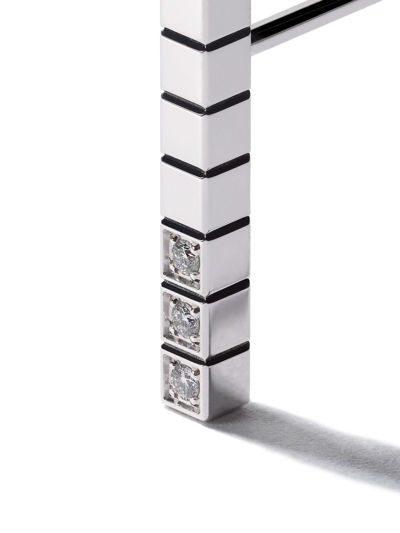 Chopard 18kt White Gold Ice Cube Pure Diamond Earrings In Fairmined White Gold