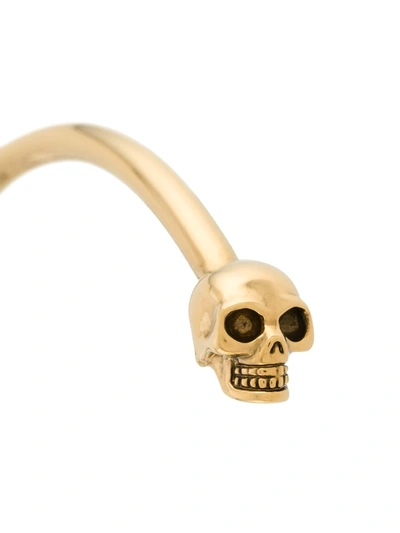 Shop Alexander Mcqueen Skull Motif Bracelet In Gold