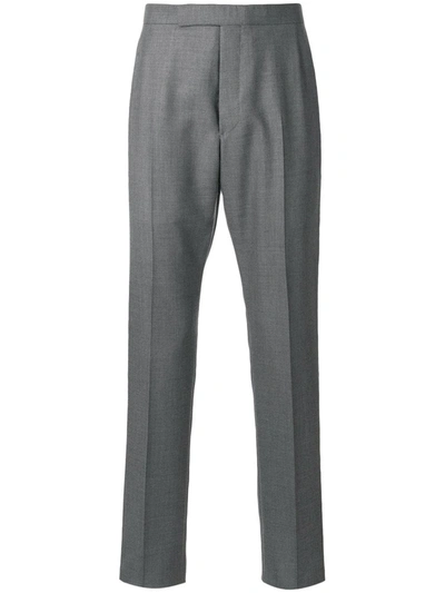 Shop Thom Browne Backstrap Cropped Tailored Trousers In Grey