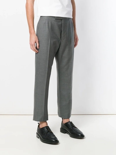 backstrap cropped tailored trousers