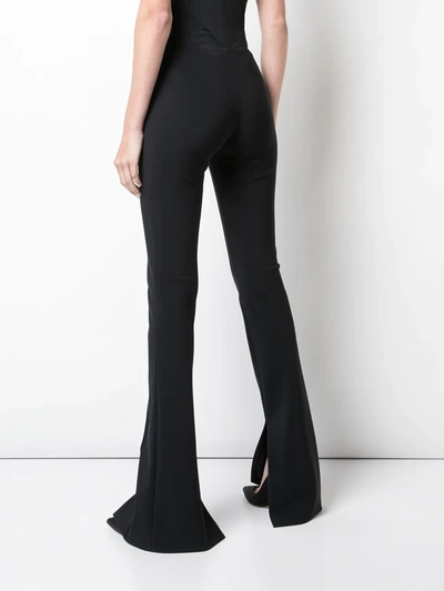 Shop Adam Lippes Side Slit Trousers In Black