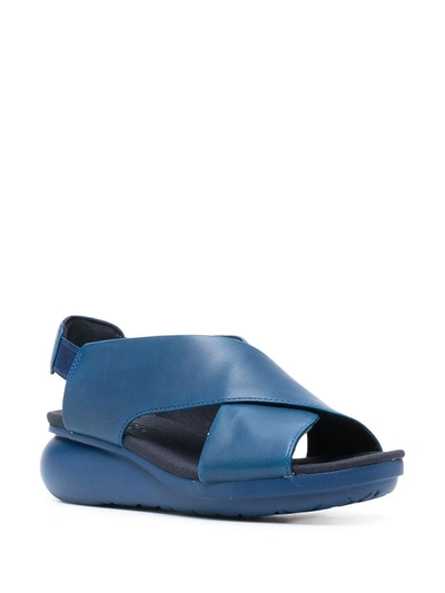Shop Camper Balloon Leather Sandals In Blue