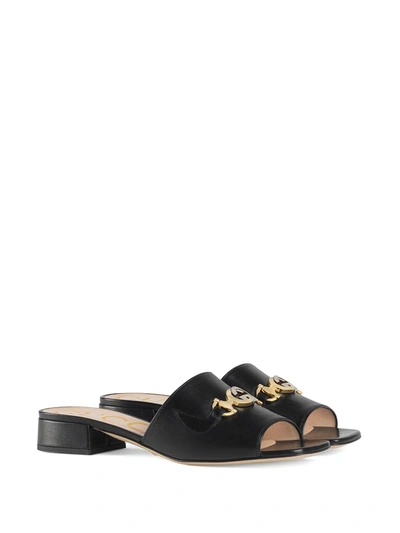 Shop Gucci Zumi 25mm Sandals In Black