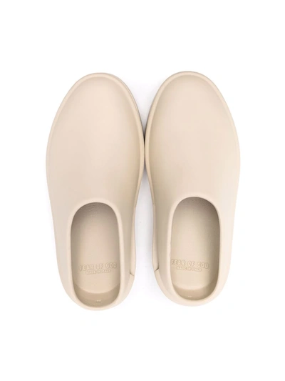 Shop Fear Of God Solid-colour Flat Slippers In Neutrals