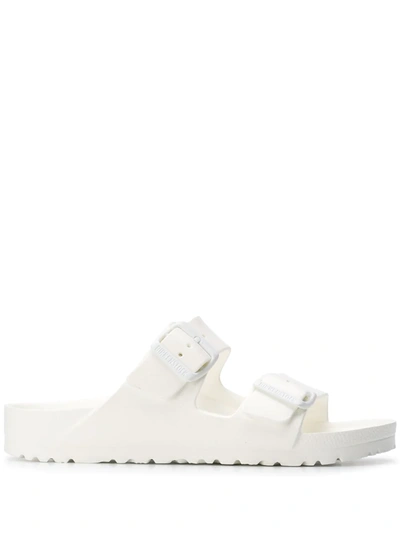 Shop Birkenstock Arizona Buckled Slides In White