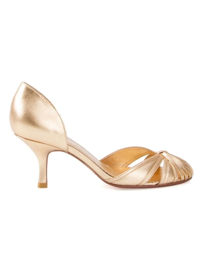 Shop Sarah Chofakian Round-toe Pumps In Metallic